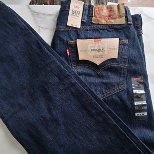 NWT Levi's Classic 501 Dark Wash Denim 38x32